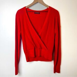 Banana Republic Red Surplice Sweater | L